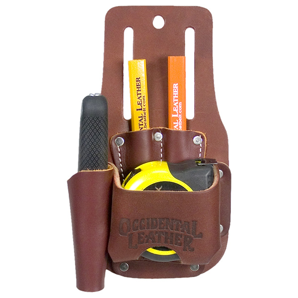 OCCIDENTAL 5047 RED LEATHER TAPE &amp; KNIFE HOLDER